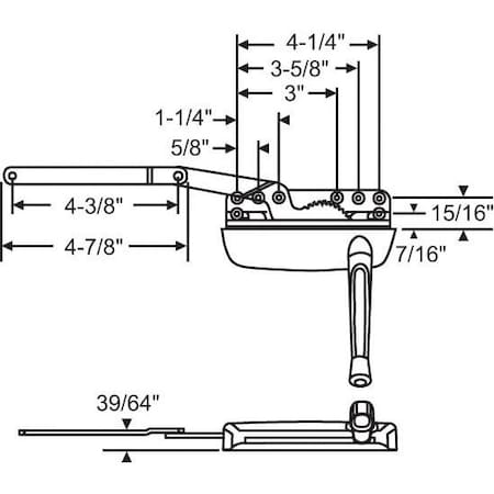 Strybuc Dyad Casement Operator White 36-372-3
